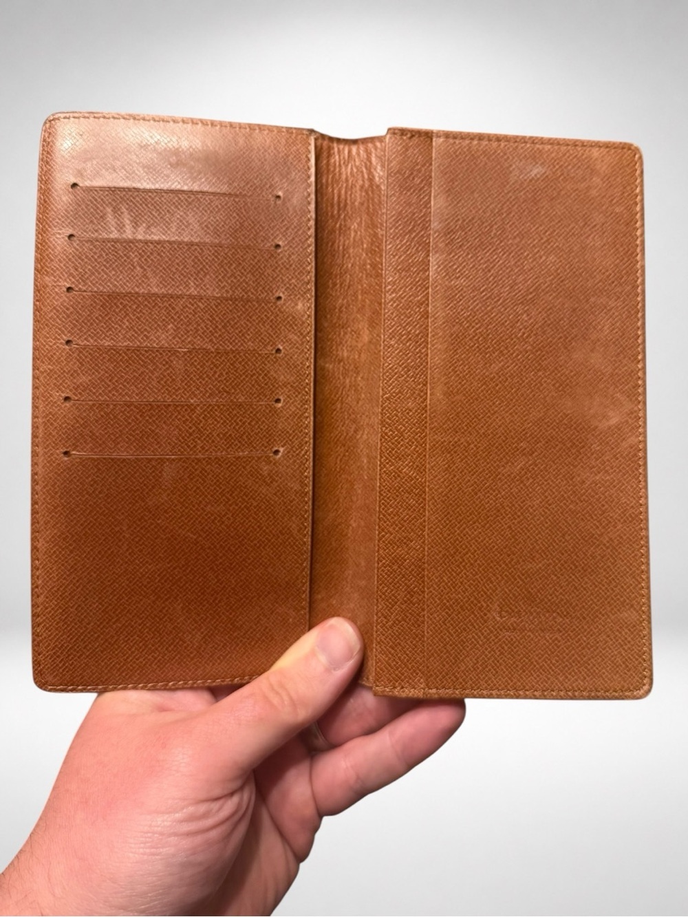 Louis Vuitton Monogram Long Bifold Wallet Passport Holder Organizer Brown Canvas - Picture 6 of 11